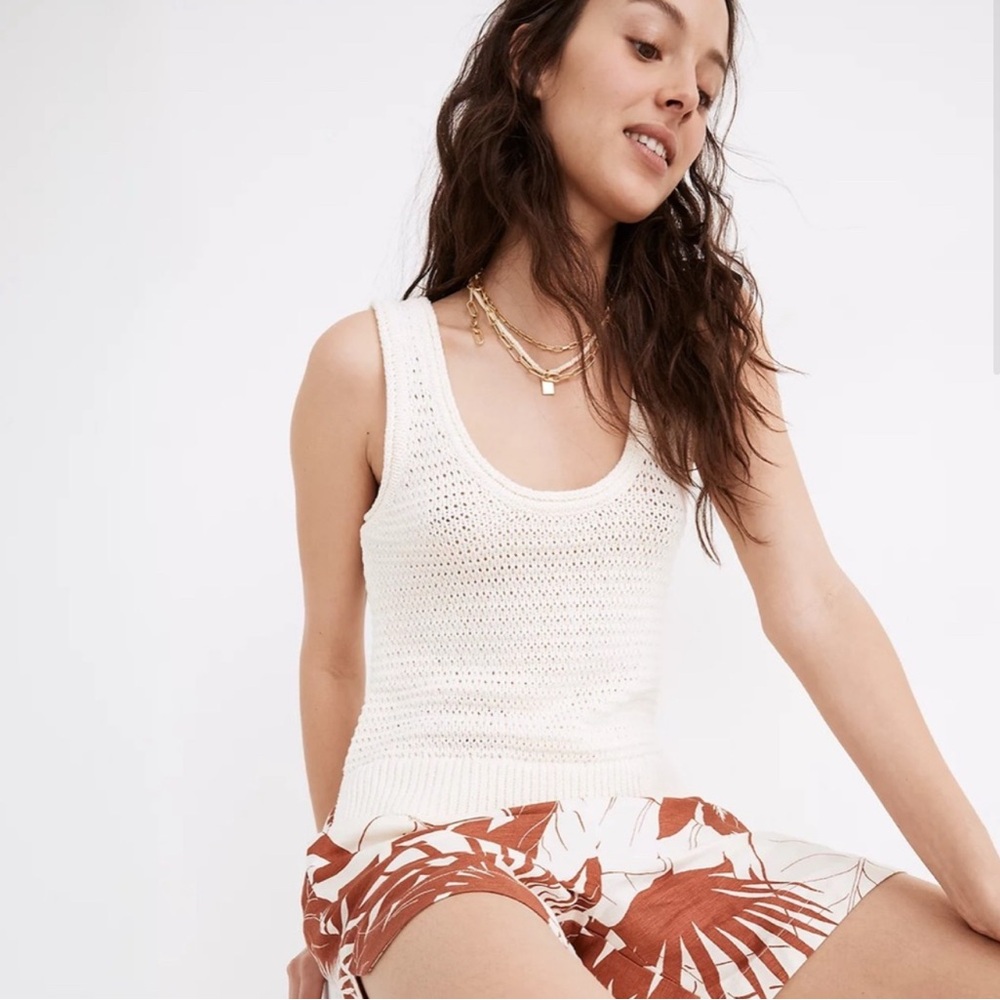 💎EUC💎 Madewell Cream Sweater Knit Tank Top